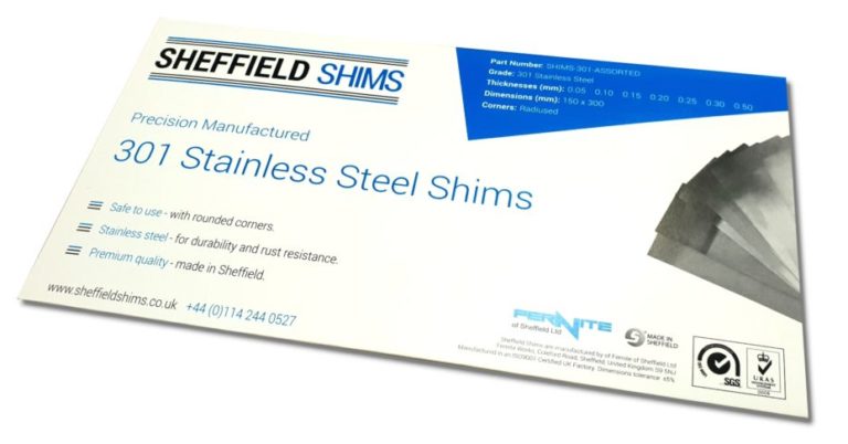 Sheffield Shims - High Quality Grade 301 Stainless Shim Packs