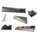 Shredder blocks, stator blades, dimple blades, pelletizer knives, filter blades and granulator blades.