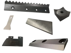 Shredder blocks, stator blades, dimple blades, pelletizer knives, filter blades and granulator blades.